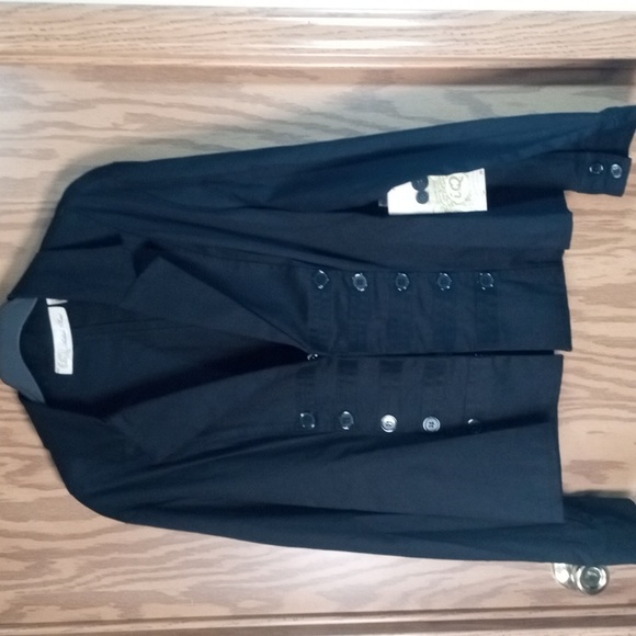 I.Q. Authentic Brand Elegant Black Women's Jacket, Festival, Retro, Grandma Core - Picture 7 of 13